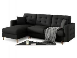 Narożnik z funkcją spania Asgard L Sawana 14 czarny * Eltap Outlet