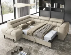 Narożnik z funkcją spania Ferucce L Aura 18 beżowy * Eltap Sale