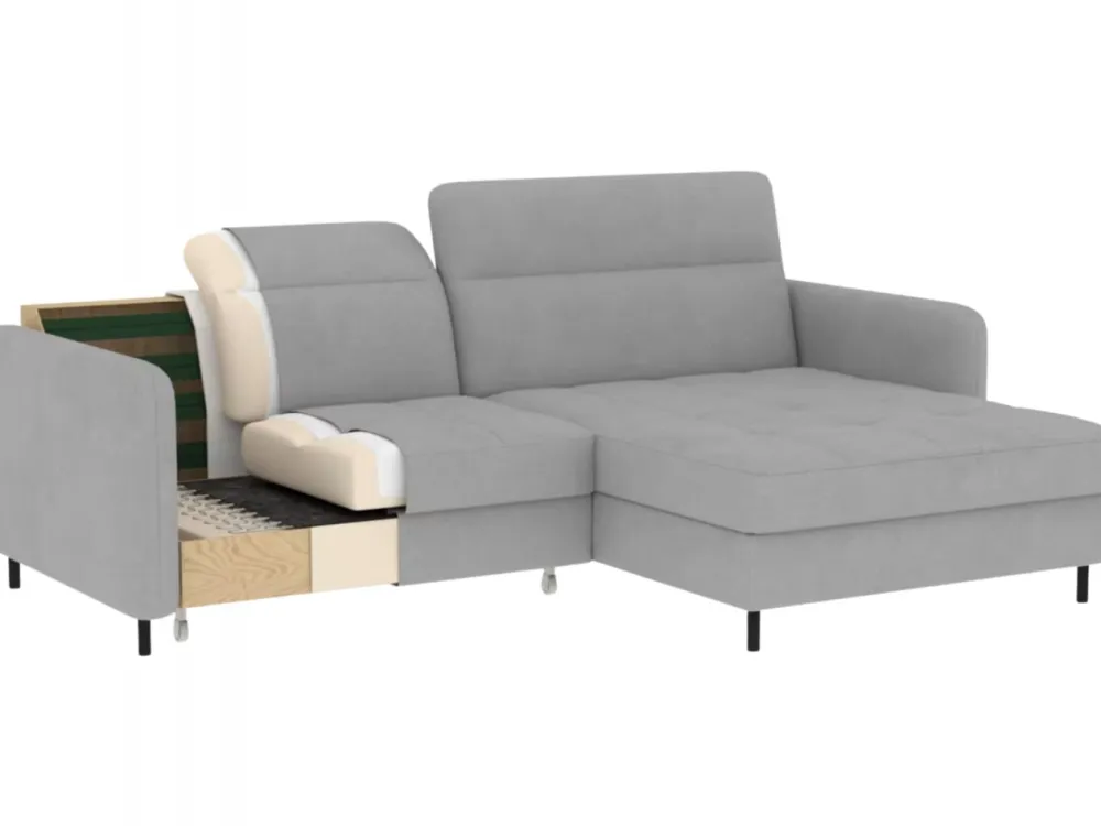 Narożnik z funkcją spania Gomsi P Touch 100 zgaszona zieleń * Eltap Best