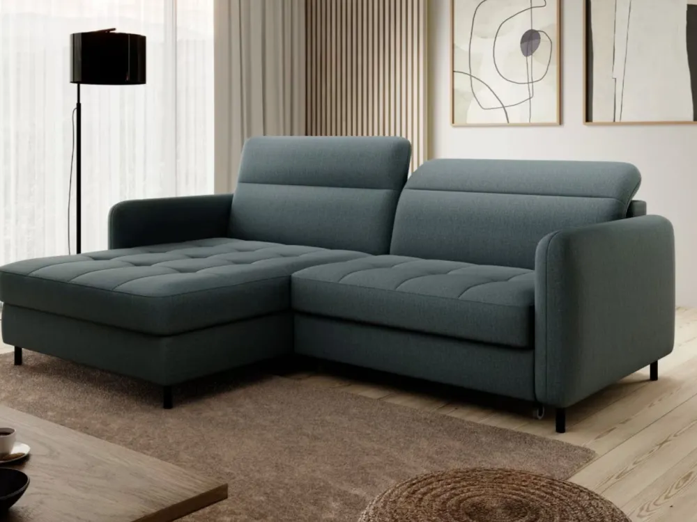 Narożnik z funkcją spania Gomsi L Manhattan 38 ciemnooliwkowy * Eltap Outlet