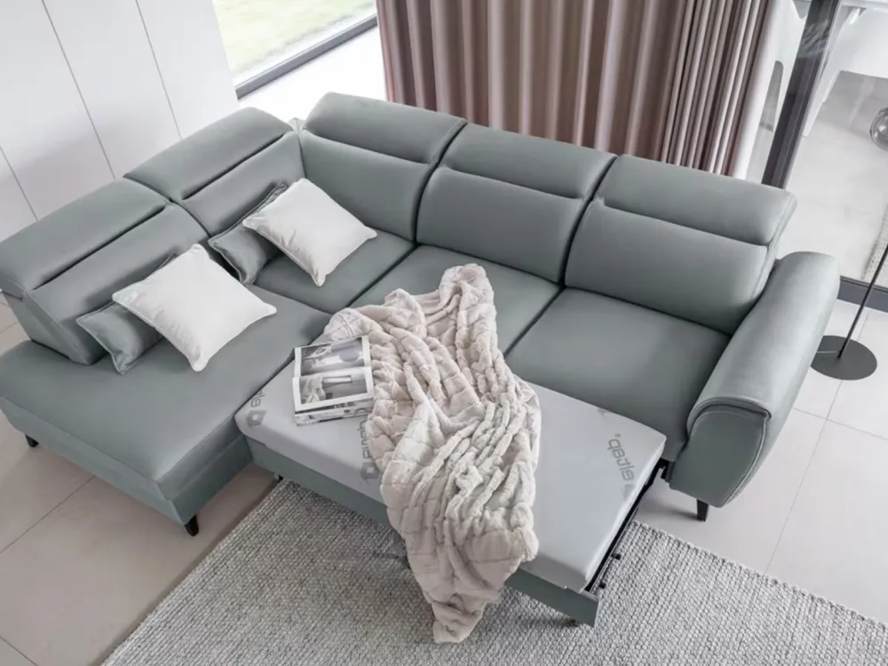 Narożnik z funkcją spania Noble L Savoi 100 niebieski * Eltap Online