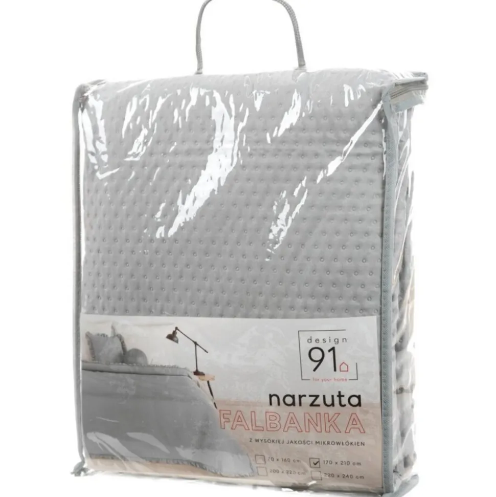 Narzuta FALBANKA 170x210 cm srebrna