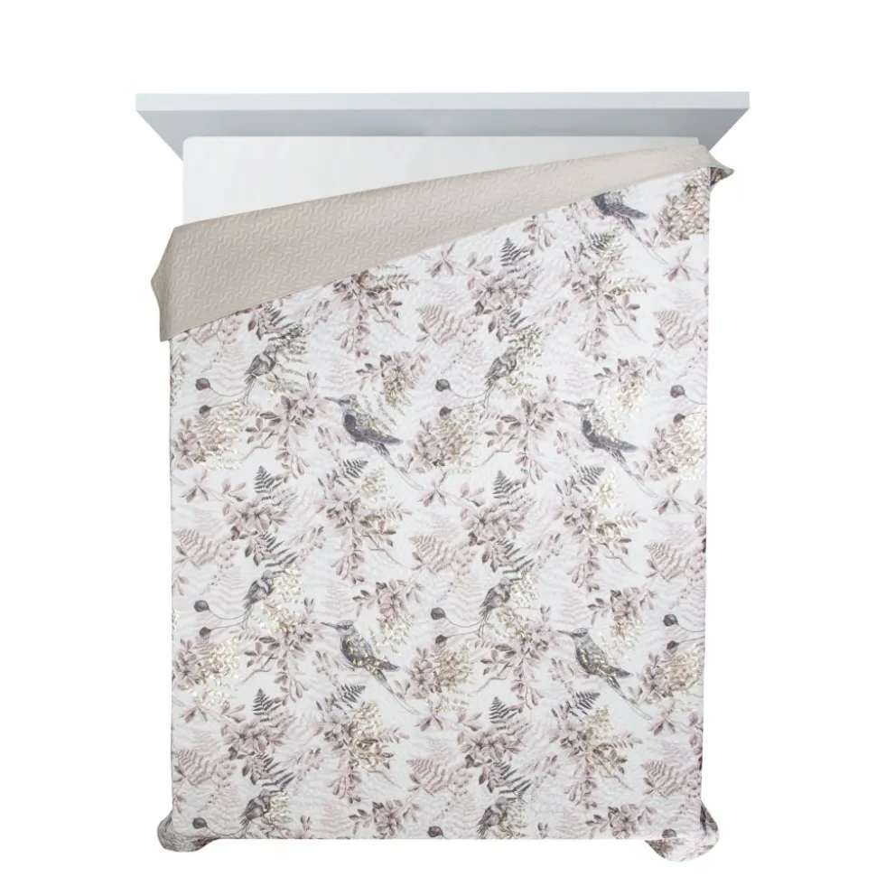 Narzuta POLY 220x240 kwiaty gałązki ptaki