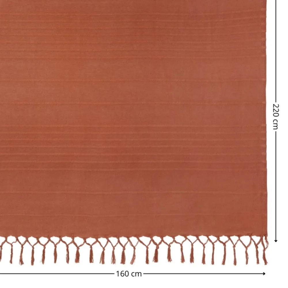 Narzuta na łóżko Anjali 160 x 220 cm pomarańczowy * Atmosphera New