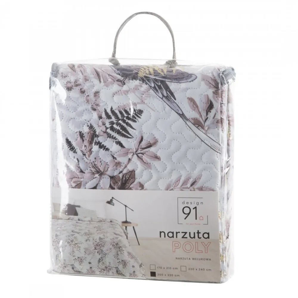 Narzuta POLY 200x220 kwiaty gałązki ptaki * EUROFIRANY B.B. Choczyńscy Sp.J. Outlet