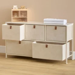 Niska komoda z 5 szufladami Tissa beż * 5five Simply Smart Discount