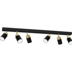 Nowoczesna lampa czarno złota Reno x6