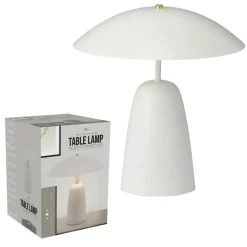 Nowoczesna lampa stołowa biała 39 cm