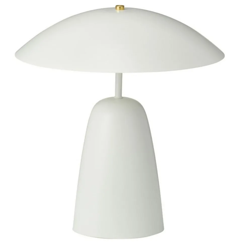 Nowoczesna lampa stołowa biała 39 cm