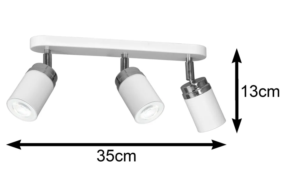 Nowoczesna lampa sufitowa biała Reno x3