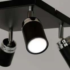 Nowoczesna lampa sufitowa czarno złota