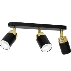 Nowoczesna lampa czarno złota Reno x3 * Luminex Hot
