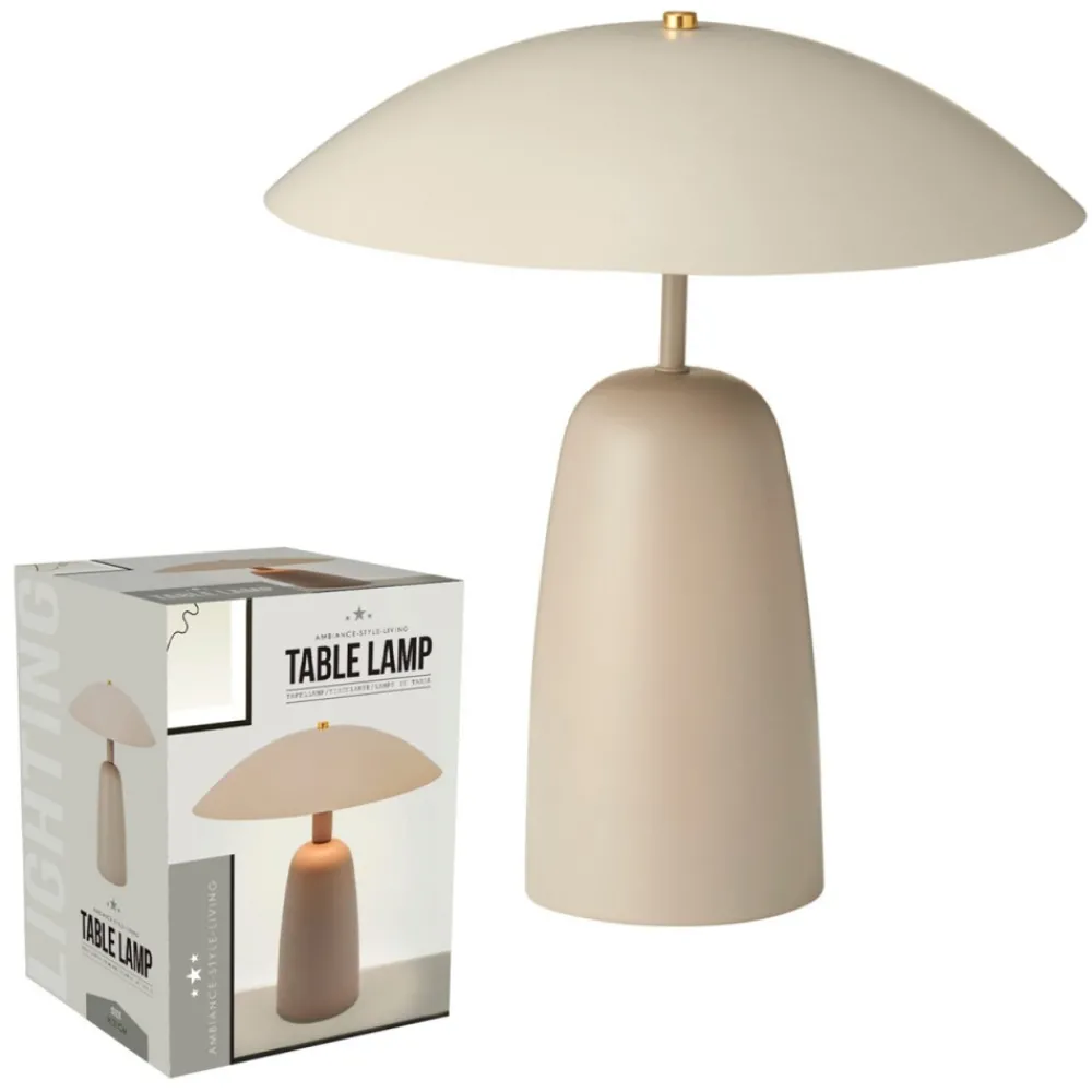 Nowoczesna lampa stołowa beżowa 39 cm * H&S Decoration Best