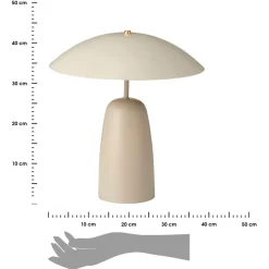 Nowoczesna lampa stołowa beżowa 39 cm * H&S Decoration Best