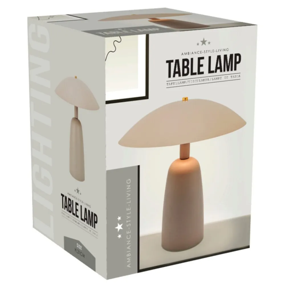 Nowoczesna lampa stołowa beżowa 39 cm * H&S Decoration Best
