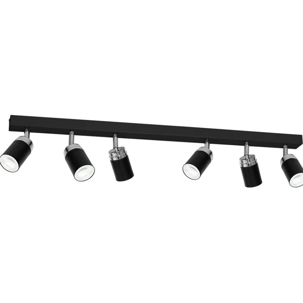 Nowoczesna lampa sufitowa czarna Reno x6 * Luminex Clearance