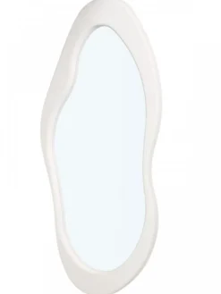 Nowoczesne lustro białe 120 cm