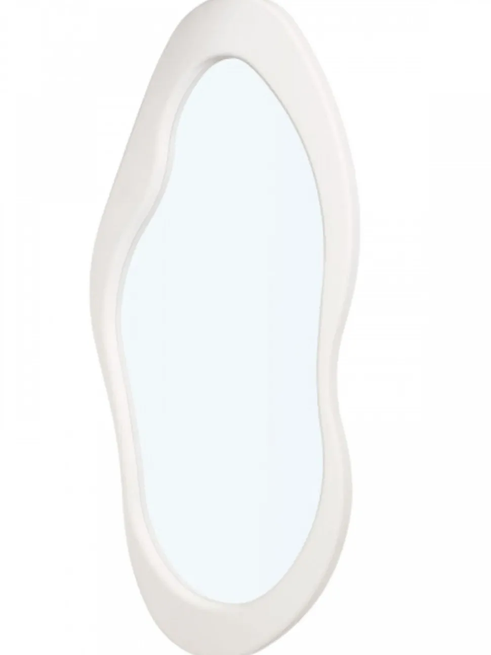 Nowoczesne lustro białe 120 cm