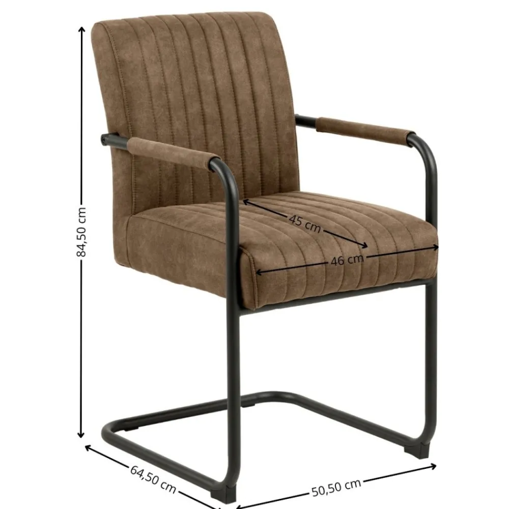 Nowoczesne krzesło Adele jasny brąz * Actona Outlet