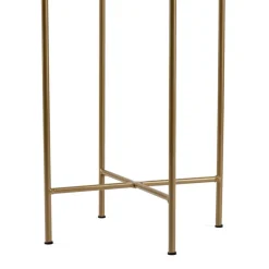 Nowoczesny kwietnik metalowy stojak złoto czarny 95 cm