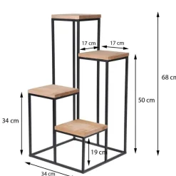 Nowoczesny kwietnik na 4 kwiaty loft