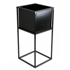 Nowoczesny kwietnik stojak czarny 50 cm LOFT