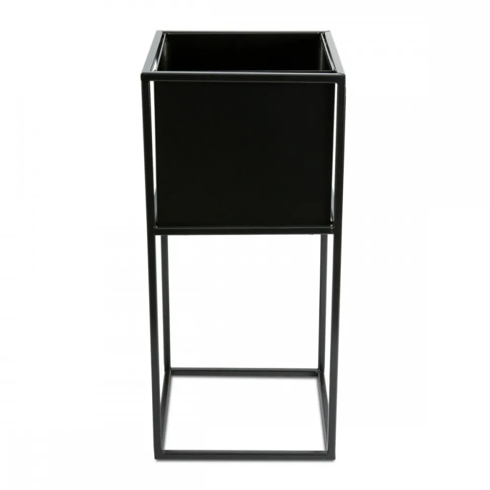 Nowoczesny kwietnik stojak czarny 50 cm LOFT