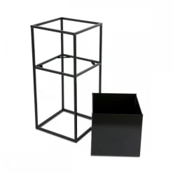 Nowoczesny kwietnik stojak czarny 50 cm LOFT