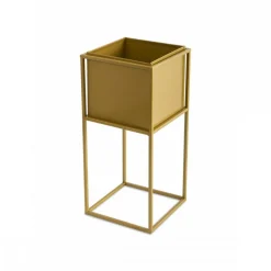 Nowoczesny kwietnik stojak złotym 50 cm GLAM