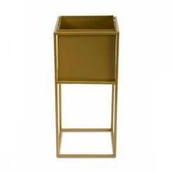 Nowoczesny kwietnik stojak złotym 50 cm GLAM