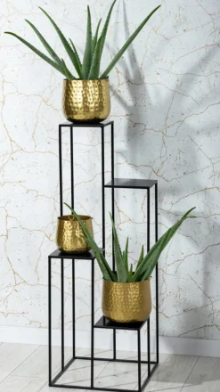 Nowoczesny kwietnik stojak czarny 110 cm LOFT