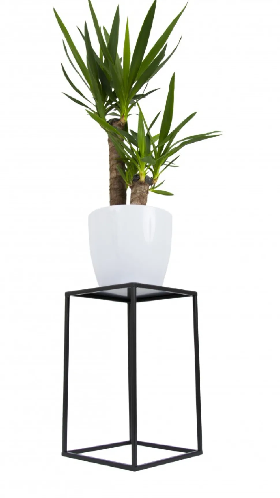 Nowoczesny kwietnik stojący 40 cm czarny LOFT