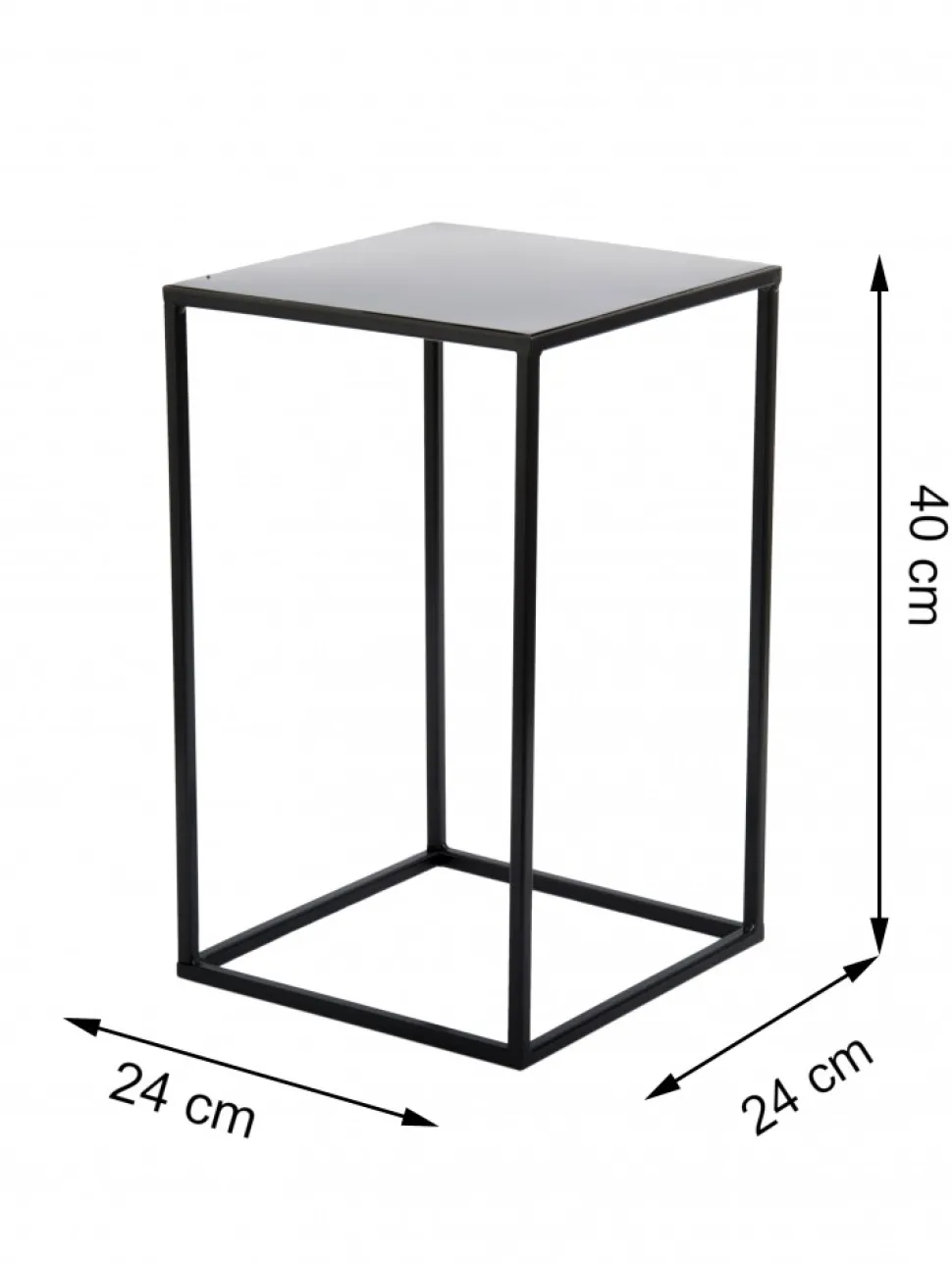 Nowoczesny kwietnik stojący 40 cm czarny LOFT