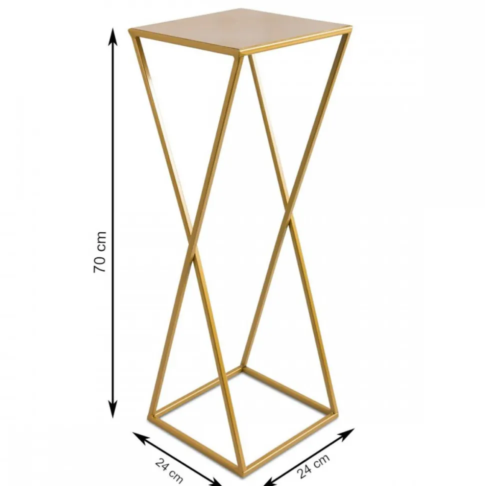 Nowoczesny kwietnik stojący 70 cm złotym GLAM