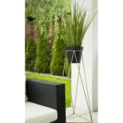 Nowoczesny kwietnik stojący 90 cm złoty GLAMOUR