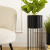 Nowoczesny kwietnik z osłonką 55 cm LOFT metalowy