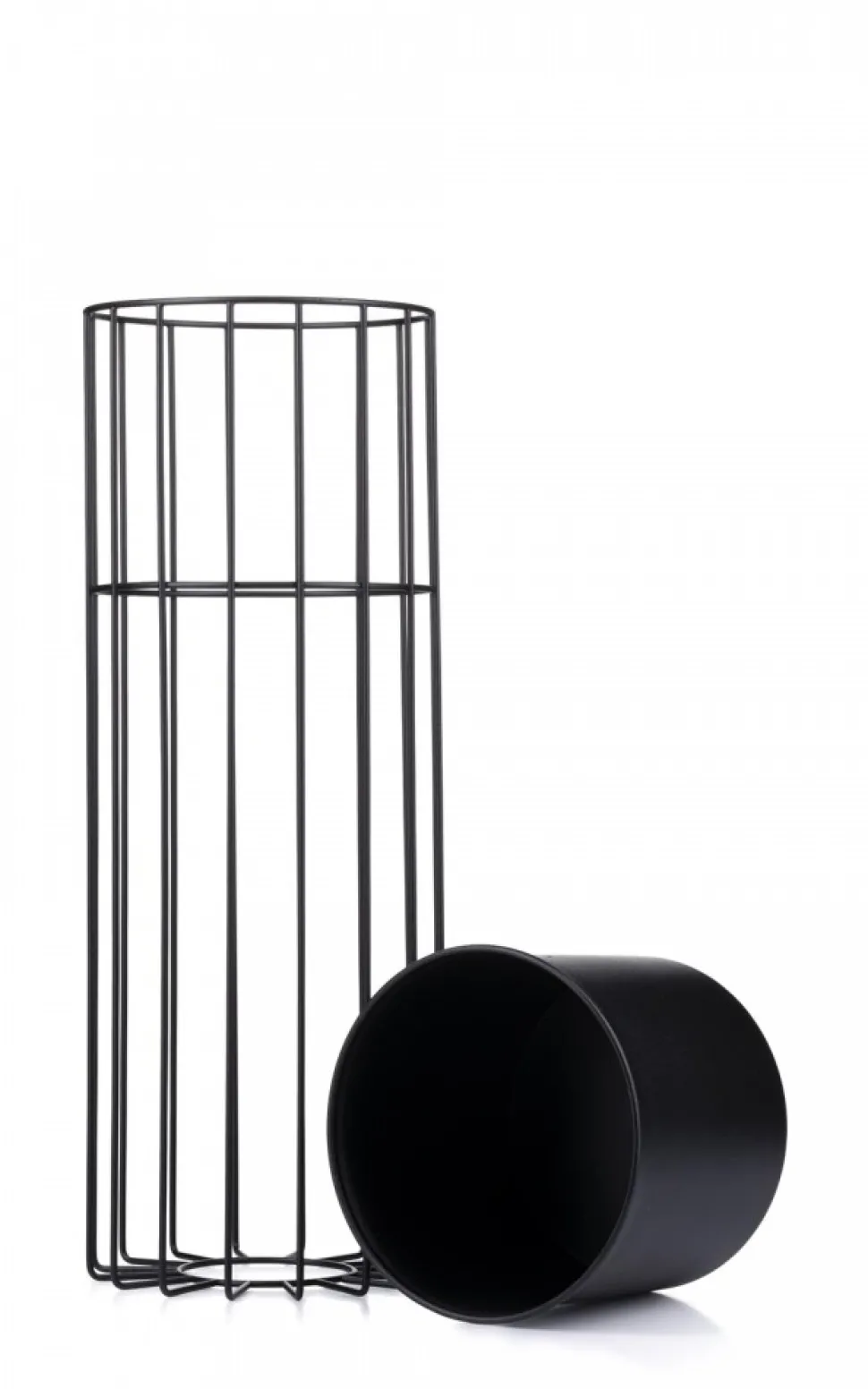 Nowoczesny kwietnik z osłonką 55 cm LOFT metalowy