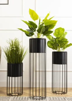 Nowoczesny kwietnik z osłonką 42 cm LOFT metalowy