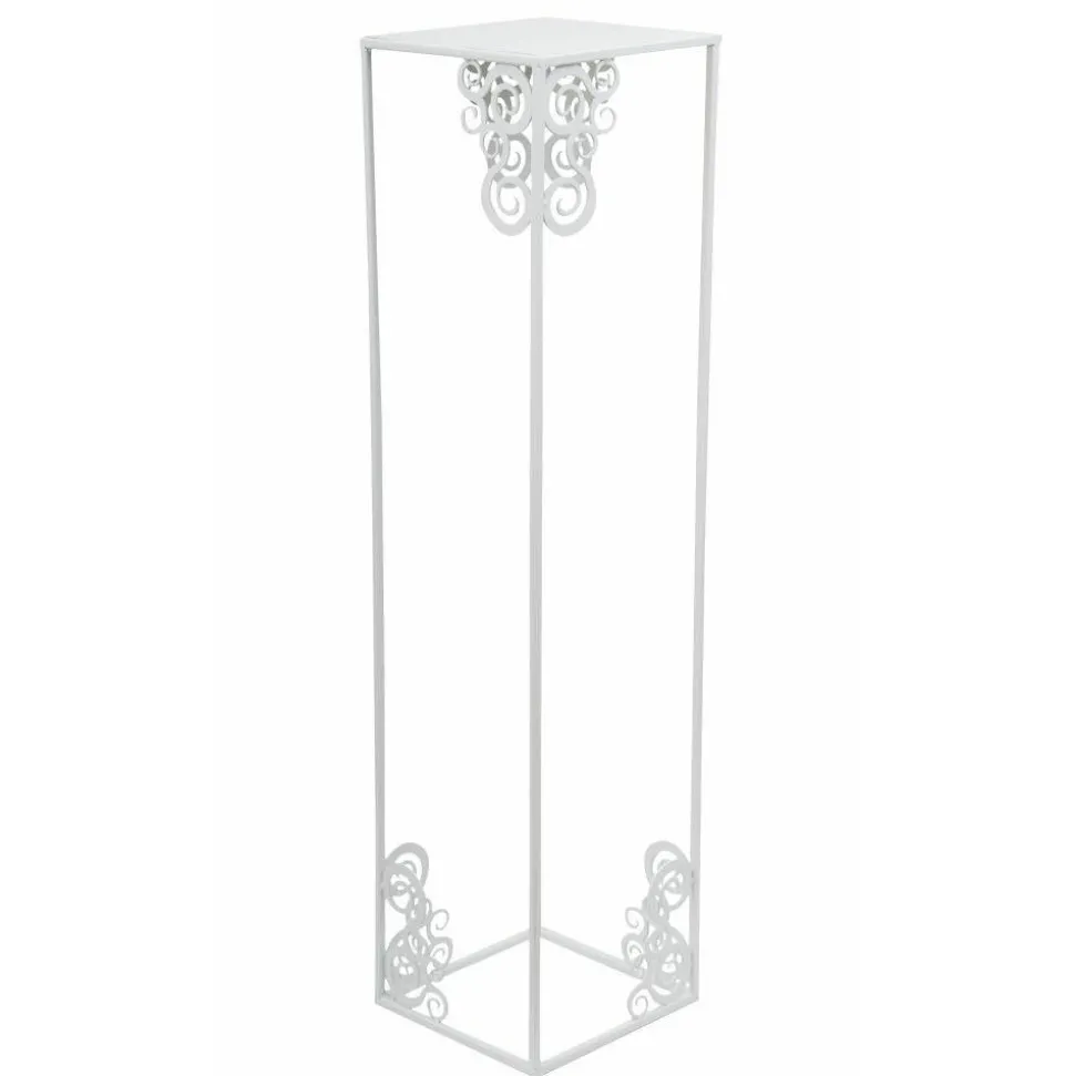 Nowoczesny stojący kwietnik 80cm biały LOFT