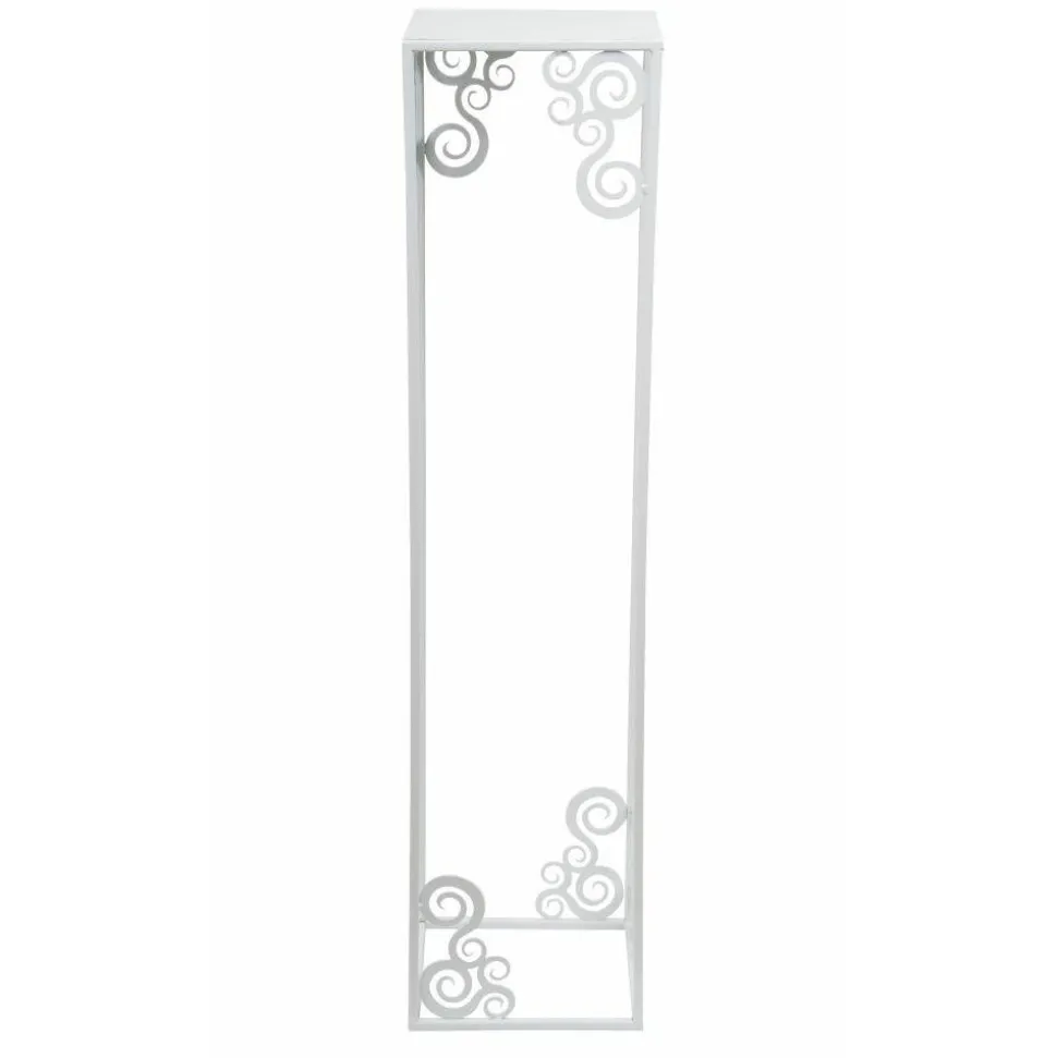 Nowoczesny stojący kwietnik 80cm biały LOFT