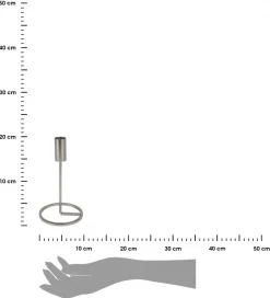 Nowoczesny świecznik w kolorze srebra 19 cm