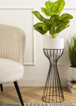 Nowoczesny kwietnik czarno biały 68 cm LOFT * HowHomely Hot
