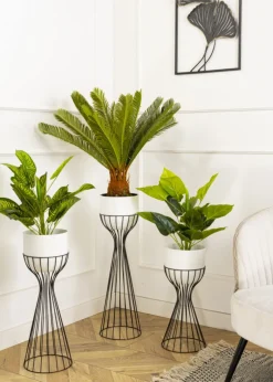 Nowoczesny kwietnik czarno biały 68 cm LOFT * HowHomely Hot