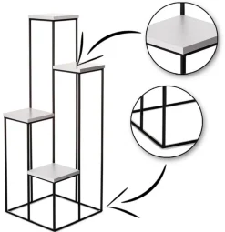 Nowoczesny kwietnik czarno biały 110 cm LOFT * HowHomely Hot
