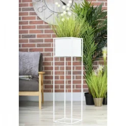 Nowoczesny kwietnik stojak biały 90 cm GLAM * HowHomely Outlet