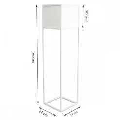 Nowoczesny kwietnik stojak biały 90 cm GLAM * HowHomely Outlet