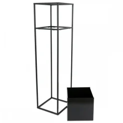 Nowoczesny kwietnik stojak czarny 90 cm LOFT * HowHomely Best