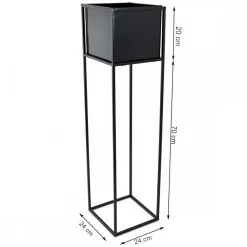 Nowoczesny kwietnik stojak czarny 90 cm LOFT * HowHomely Best