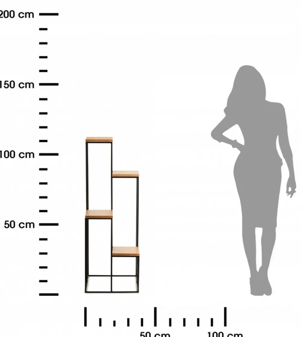 Nowoczesny kwietnik stojak 110 cm czarny LOFT * HowHomely Hot