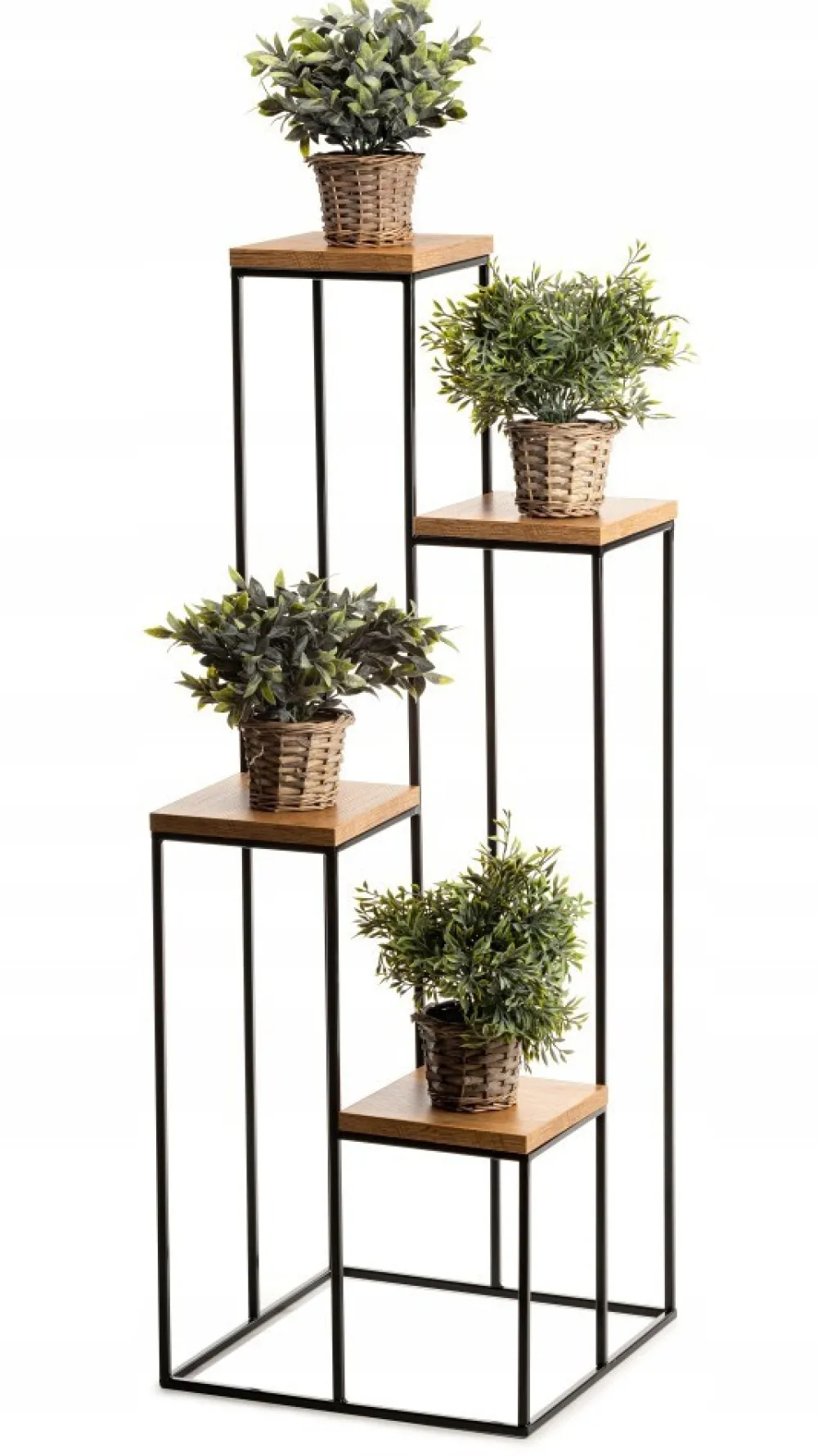 Nowoczesny kwietnik stojak 110 cm czarny LOFT * HowHomely Hot